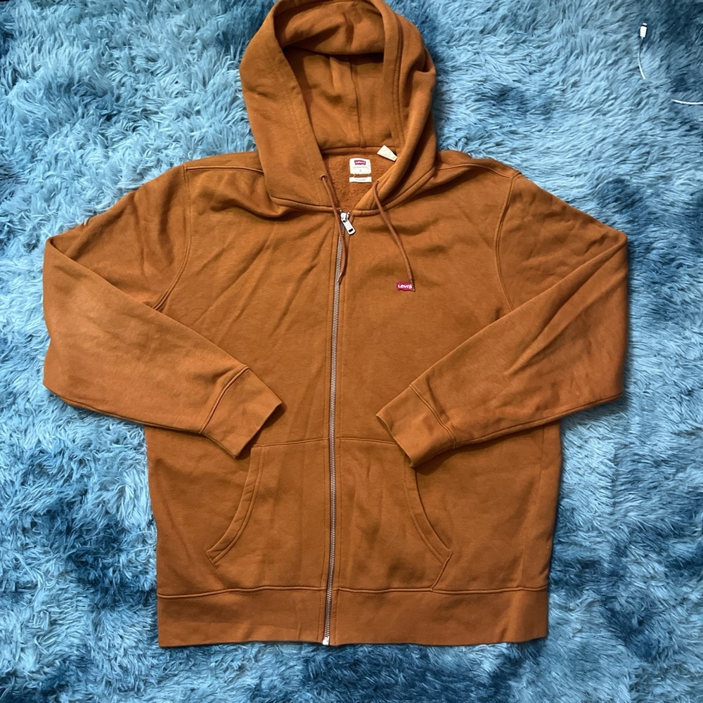 Brownish orange clean Levi’s Zipup hoodie